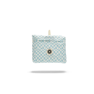 Reusable Bag Large Baby Blue Checkers