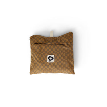 Reusable Bag Large Honey + Chocolate Checkers